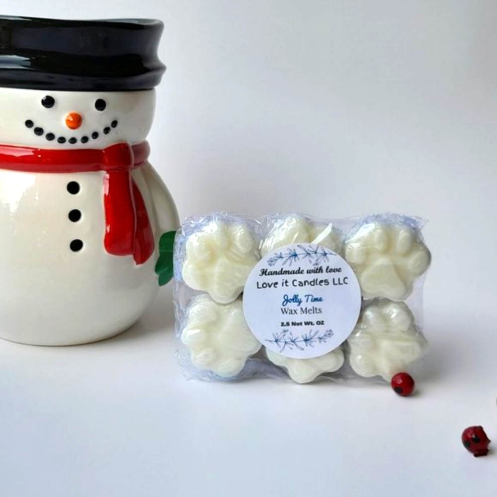 Winter Scented Soy Wax Melts Candy Cane Heart Shape 2.5oz